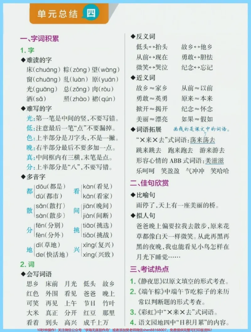 《一年级下册语文单元总结。一年级下册语文单元总结#一年级语文笔记#一年级#一年级下册语文#家长收藏孩子受益#一年级重点知识归纳》第5页预览