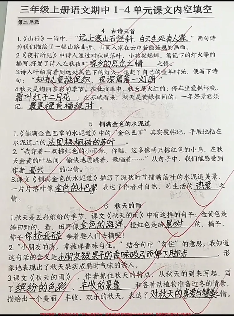 《三年级上册语文期中复习。#三年级#期中考试#必考考点#三年级上册语文#语文》第2页预览