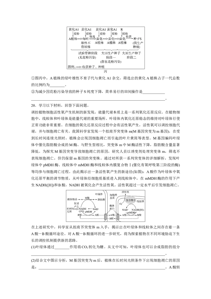 《北京卷（精校版）-14e5bfd10b03_2026版高中《二三轮复习+冲刺复习》_高考生物生物二轮2026届高考生物步步高大二轮专题复习教师用书(word版)+教师用书配套PPT+题库(word版)(完整版)》第7页预览