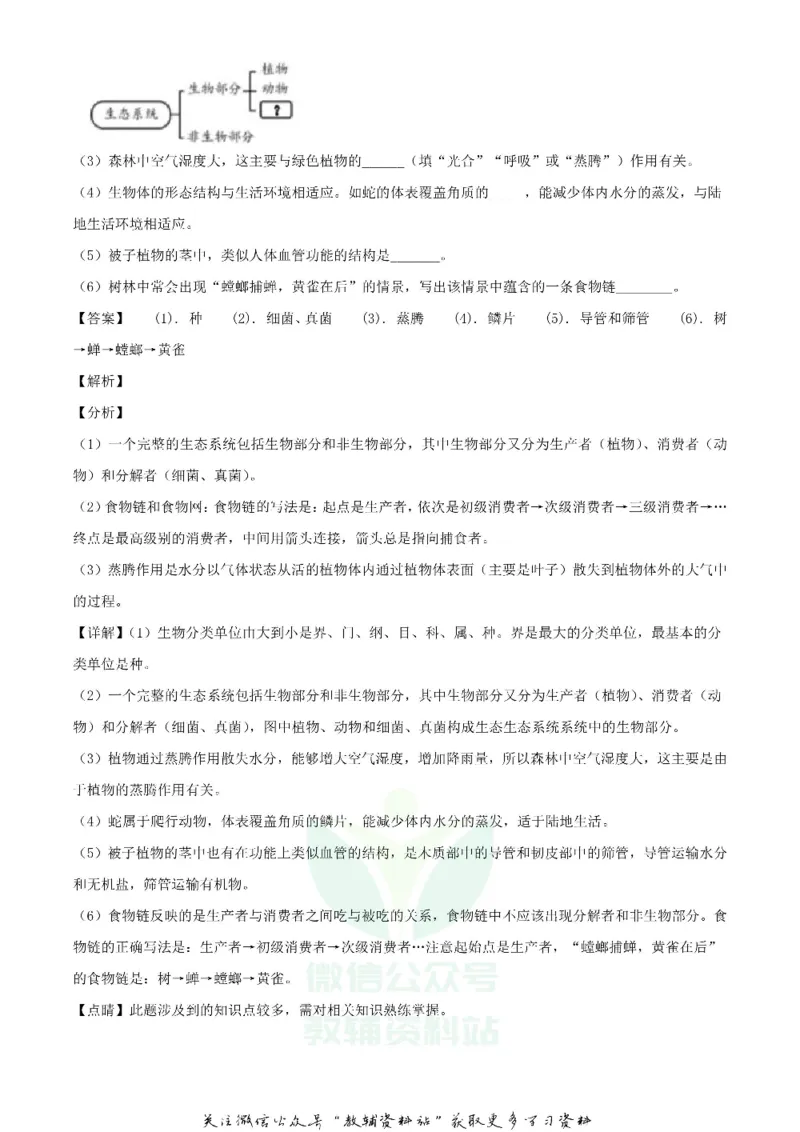 《2020湖北襄阳中考生物试题及答案_初高中资料库_初中资料库（转存避免链接过期失效）_初中生物》第4页预览