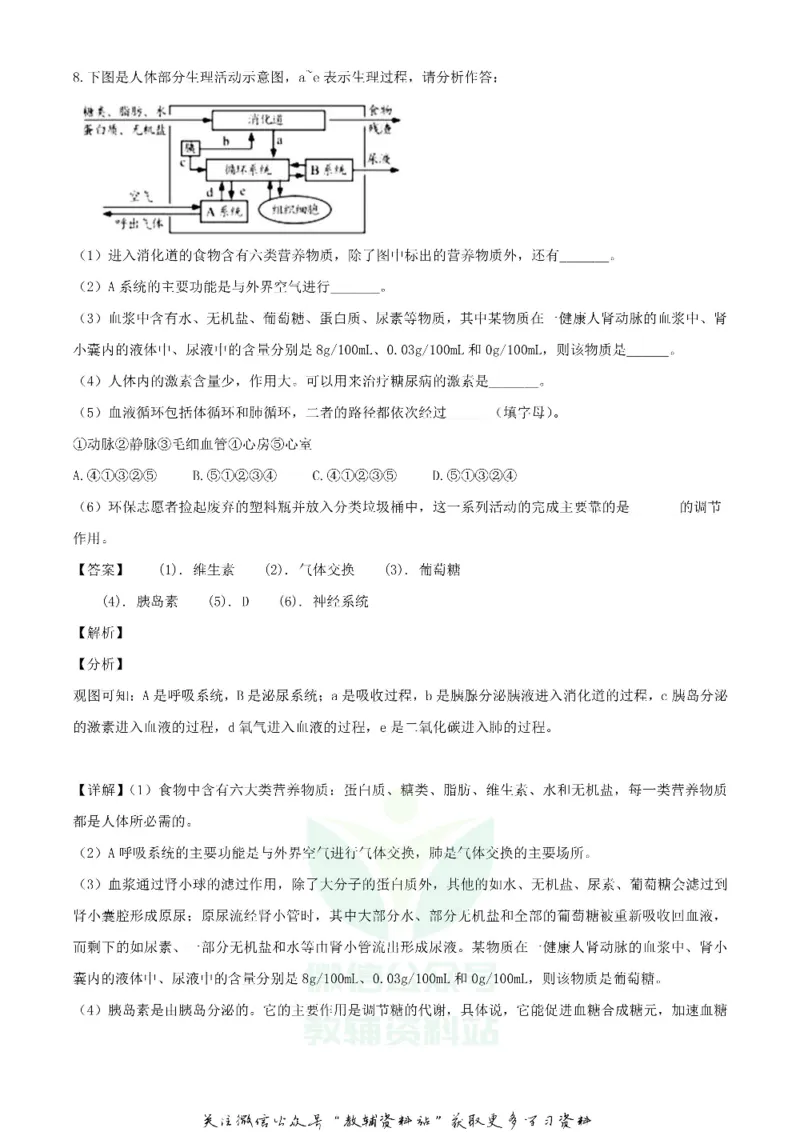 《2020湖北襄阳中考生物试题及答案_初高中资料库_初中资料库（转存避免链接过期失效）_初中生物》第5页预览
