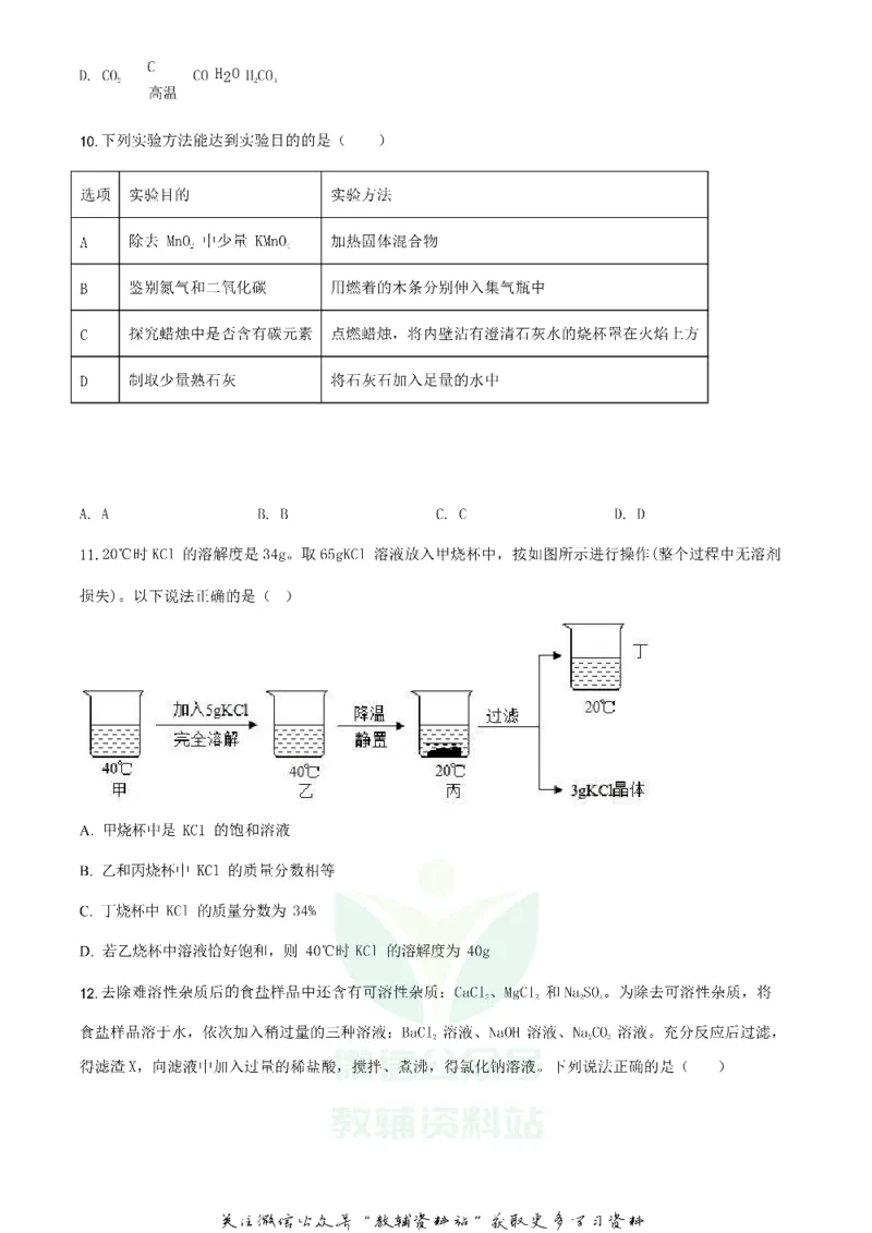 《2020江苏省连云港市中考化学真题及答案_初高中资料库_初中资料库（转存避免链接过期失效）_初中化学》第4页预览
