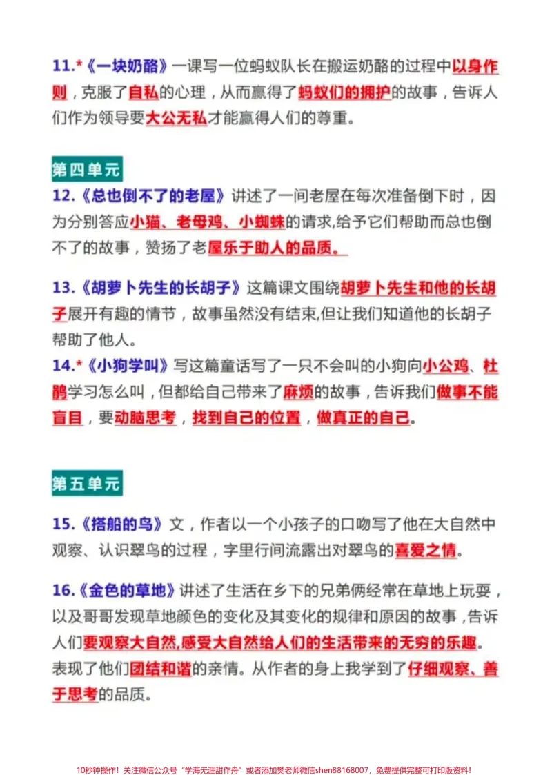 《三年级上册语文课文中心思想。#三年级语文#必考考点#知识推荐官#中心思想#学习资料@qunju888.com小助手@qunju888.com热点宝@qunju888.com创作者中心期中期末必考题易错题》第3页预览