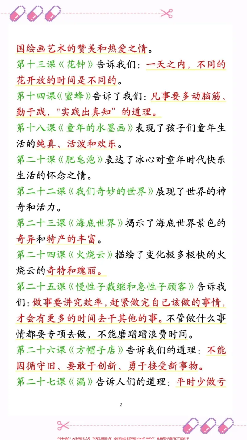《三年级下册语文期中期末重点知识总复习。#小学语文#三年级#知识分享#育儿#家庭教育》第2页预览