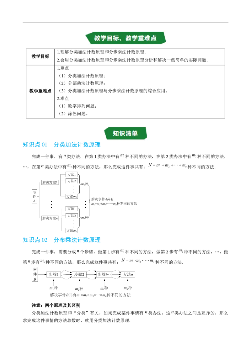 《专题3.1基本计数原理八大题型（高效培优讲义）（解析版）_2027高中必刷题_必刷题2027_2027高一高二必刷题_数学_YZ-133-高中数学同步精讲B版高一二三基础+培优讲义+专题练习word版电子_2026版》第2页预览