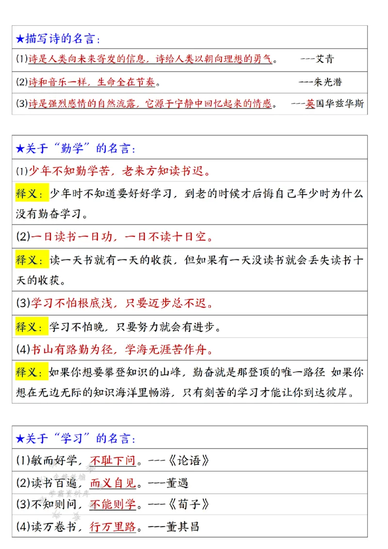 《四年级下册语文寒假预习检测默写单SY_4年级下册同步教辅_四下语文_四下语文专项练习》第4页预览