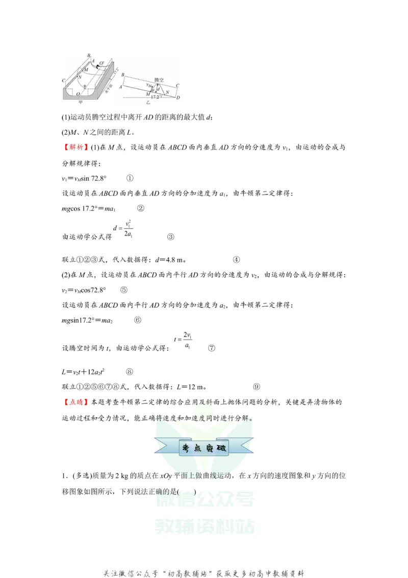 《2021届（新高考）高三全科专题练习系列Ⅰ：5曲线运动_高三全科专题练习系列_物理》第2页预览