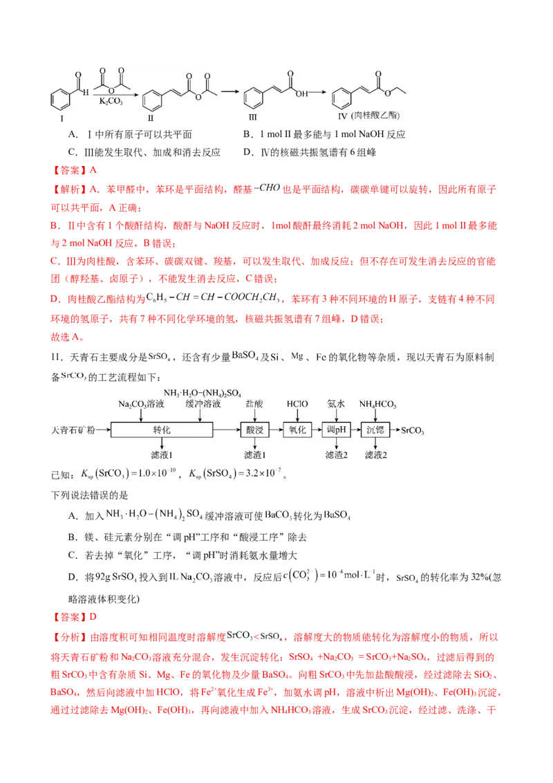 《2026年高考化学考前冲刺模拟C（黑吉辽蒙专用）（教师版）_高考一二三轮复习_化学_2027年高考化学专项复习_32027年高考化学考前冲刺模拟（黑吉辽蒙专用）》第7页预览
