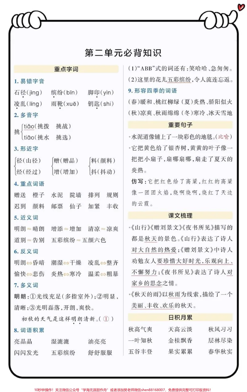 《三年级上册语文知识点总结。#三年级上册语文#必考考点#三年级语文重点归纳》第2页预览