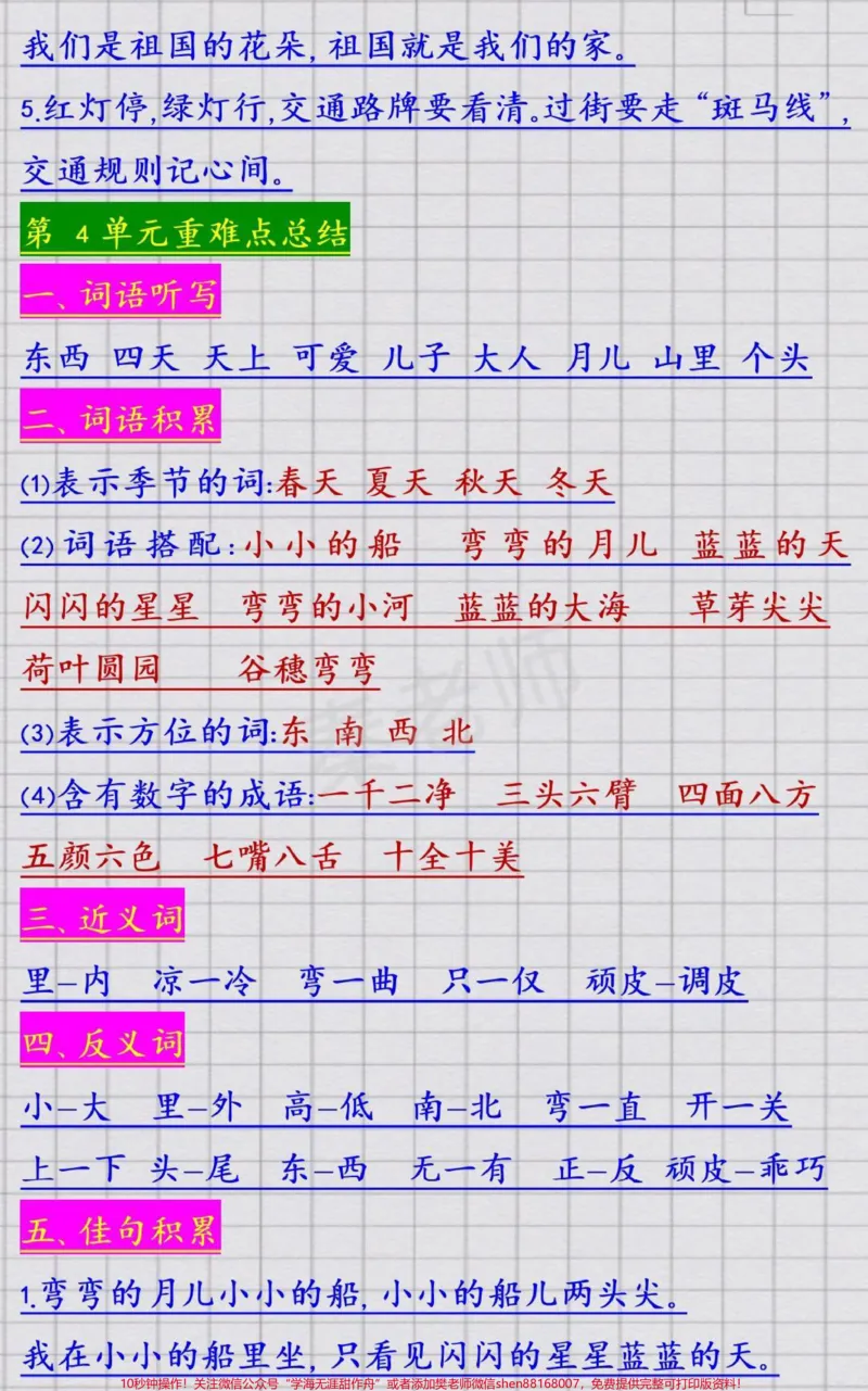 《一年级上册语文月考重点期中期末必考重点。#一年级语文课堂笔记拼音基础课文生字组词造句近反义词多音字词语搭配#学习资料#必考考点#月考#一年级语文知识汇总@qunju888.com小助手@qunju888.com热点宝@qunju888.com创作者中心》第6页预览