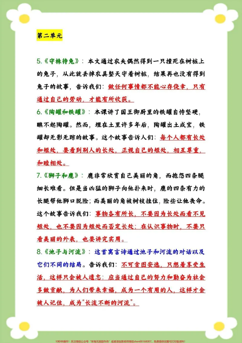 《三年级下册语文课文主题归纳中心思想。保存起来更方便学习提高#三年级语文#中心思想#必考考点#学习#开学季》第3页预览