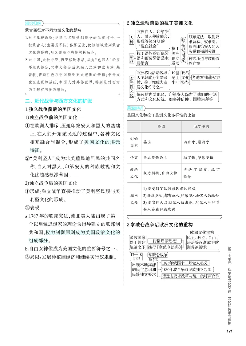 《1_知识讲解-20-第二十单元　战争与文化交锋　文化的传承与保护_2024版教学资源包_2024版.新高考版历史.5·3A版_20_第二十单元战争与文化交锋文化的传承与保护_4_PDF教参电子书》第2页预览