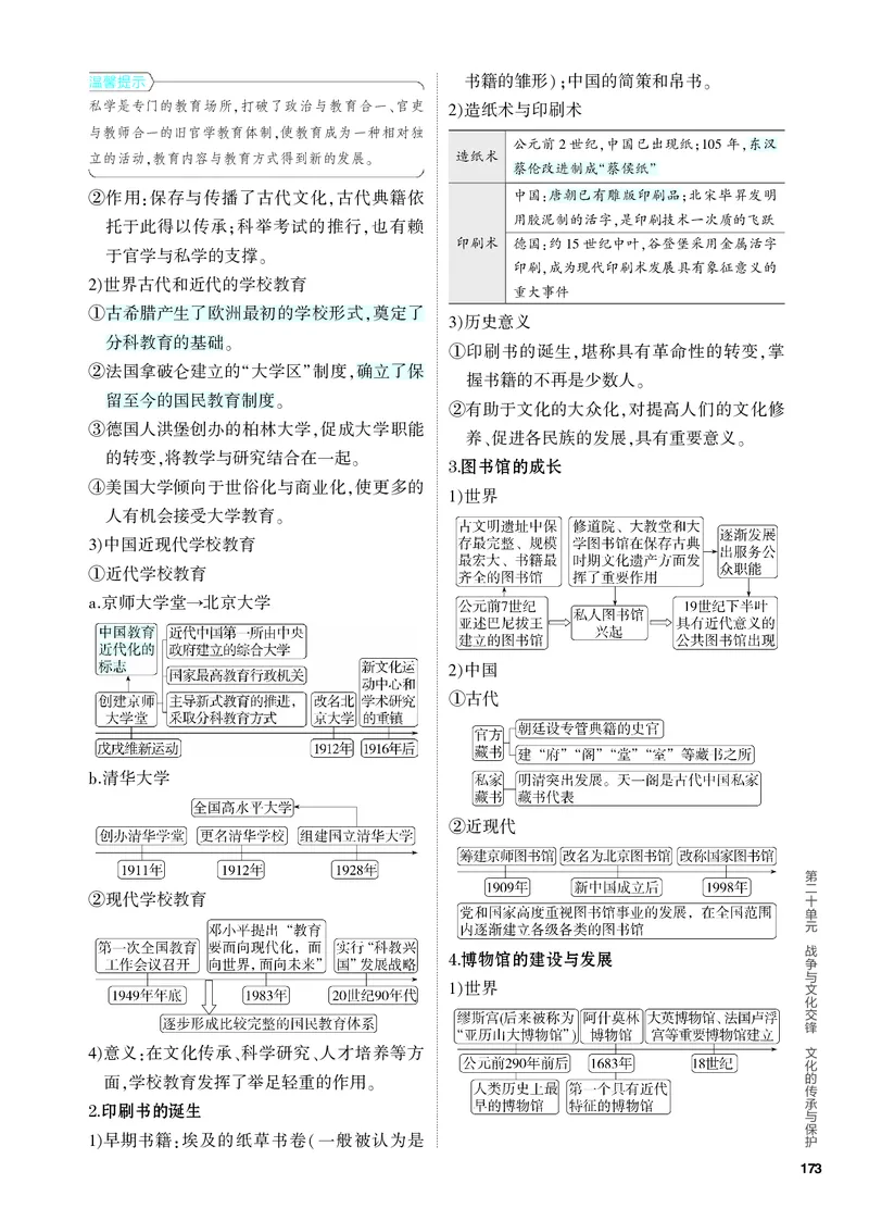 《1_知识讲解-20-第二十单元　战争与文化交锋　文化的传承与保护_2024版教学资源包_2024版.新高考版历史.5·3A版_20_第二十单元战争与文化交锋文化的传承与保护_4_PDF教参电子书》第4页预览