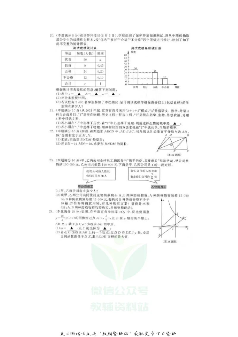 《2020江苏连云港中考数学真题及答案_初高中资料库_初中资料库（转存避免链接过期失效）_初中数学》第3页预览