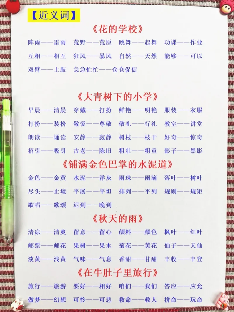 《三年级语文上册全册近义词反义词汇总！家长。们可以打印出来给孩子阅读和背诵哦！这些知识点是三年级语文的重要内容，让孩子熟悉，为三年级语文打下坚实基础！#三年级上册语文#近义词#反义词》第2页预览