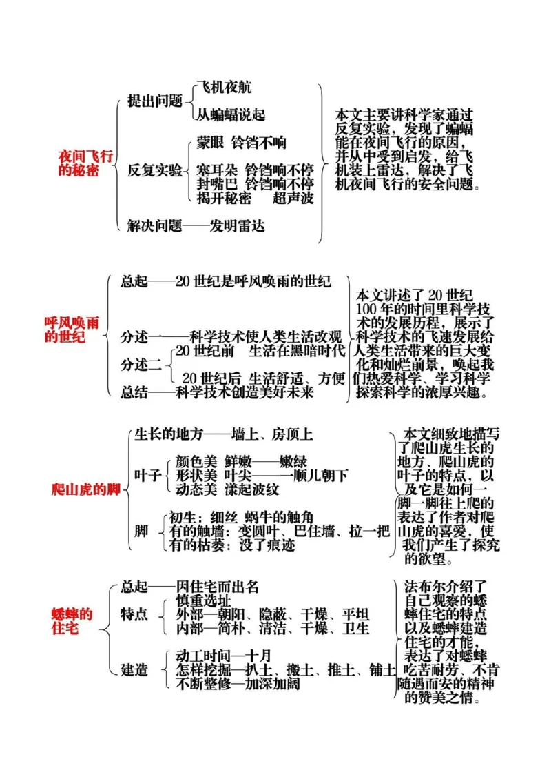 《四年级语文上册期中复习单（1-4）单元_4年级上册同步教辅_4上-语文_四上语文重点必背》第4页预览