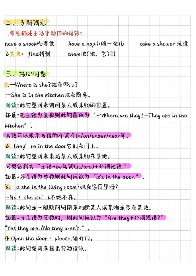 《四年级英语期末复习重点知识汇总_4年级上册同步教辅_4上-英语_四上英语通用重点必备＋专项》第7页预览