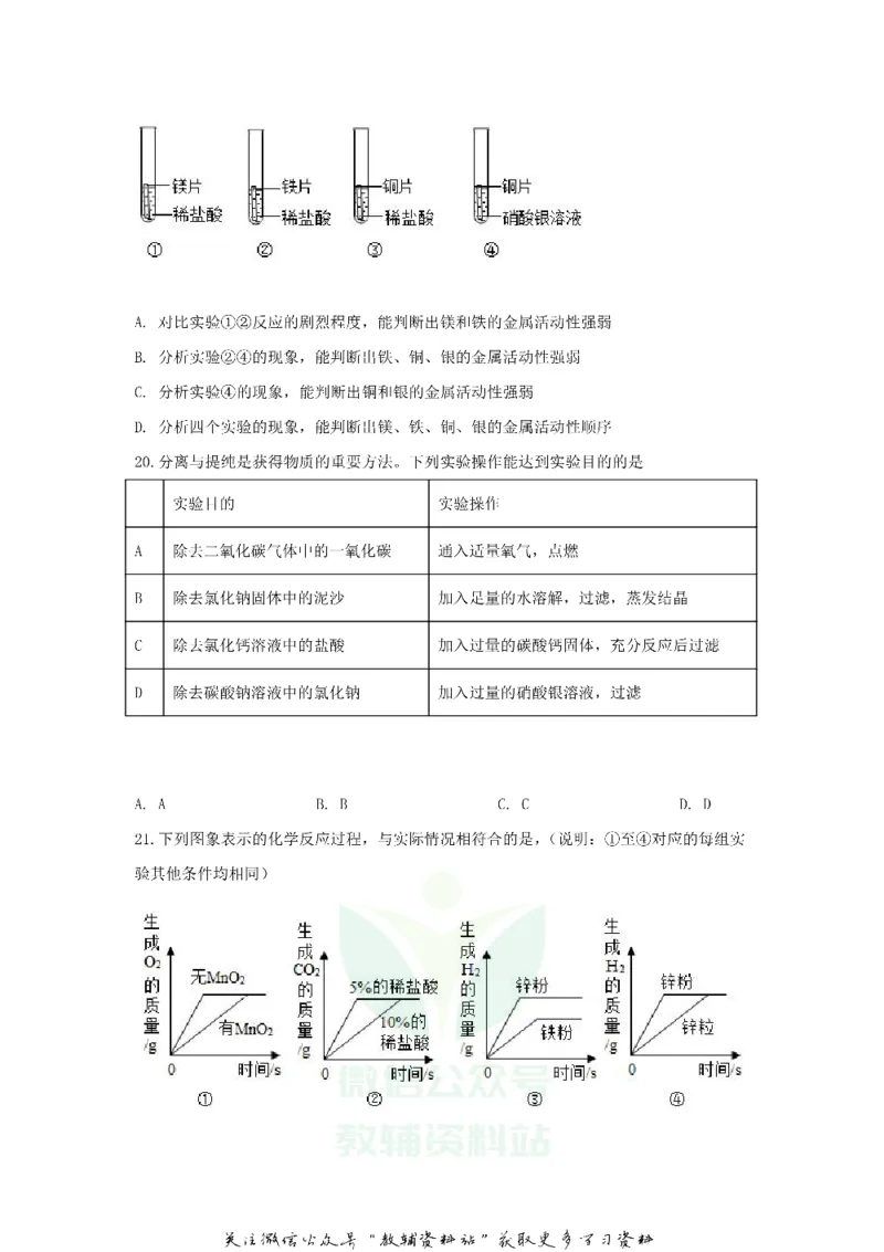 《2020山东省青岛市中考化学真题及答案_初高中资料库_初中资料库（转存避免链接过期失效）_初中化学》第5页预览