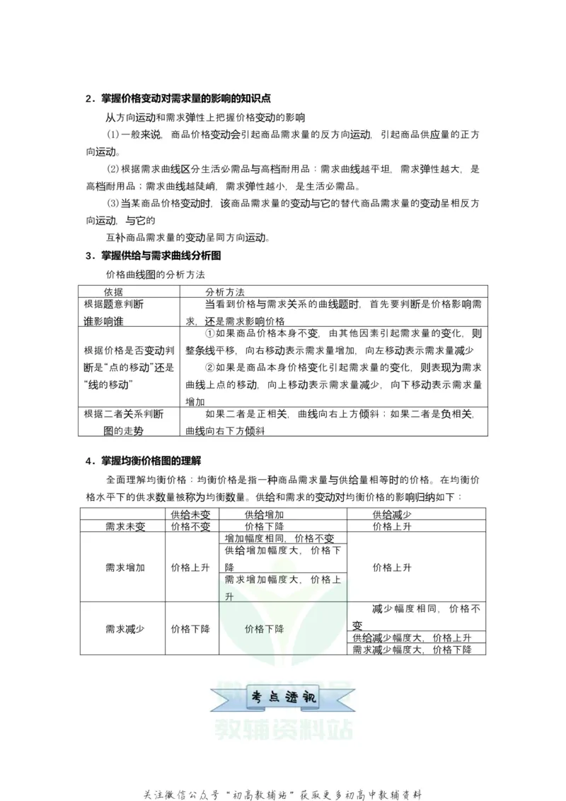 《2021届（新高考）高三全科专题练习系列Ⅰ：2多变的价格_高三全科专题练习系列_政治》第2页预览