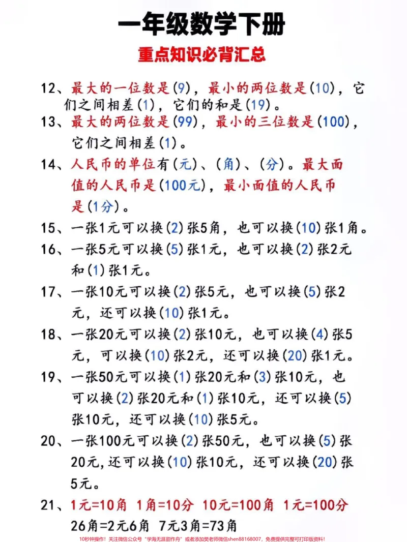 《一年级数学下册重点知识汇总。#一年级数学下册#期末复习#小学数学#必考考点#高考加油@qunju888.com小助手@qunju888.com创作者中心@qunju888.com热点宝@qunju888.com来客官方助推官@qunju888.com广告助手》第2页预览