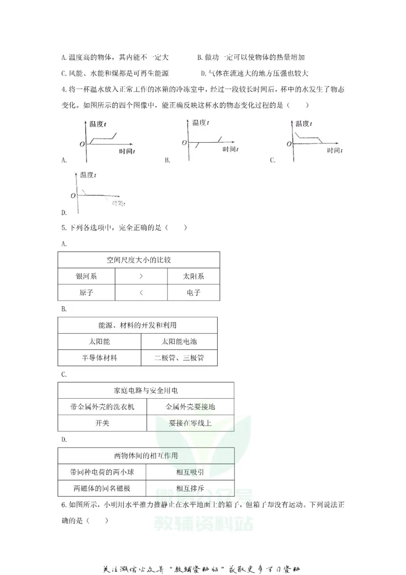 《2020山东济宁中考物理真题及答案_初高中资料库_初中资料库（转存避免链接过期失效）_初中物理》第2页预览