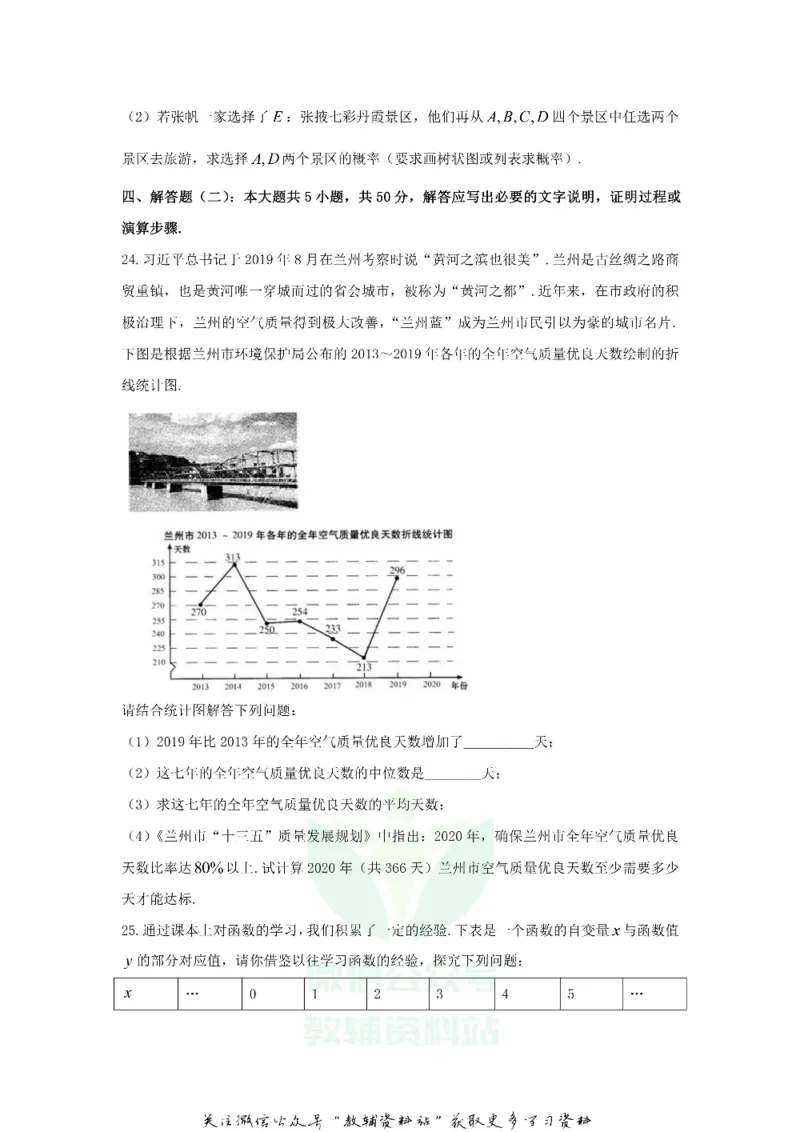 《2020甘肃金昌中考数学真题及答案_初高中资料库_初中资料库（转存避免链接过期失效）_初中数学》第5页预览