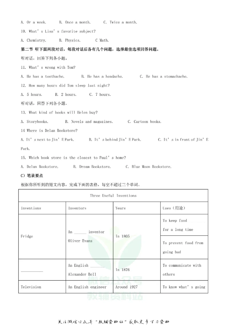 《2020湖南岳阳中考英语试题及答案_初高中资料库_初中资料库（转存避免链接过期失效）_初中英语》第2页预览