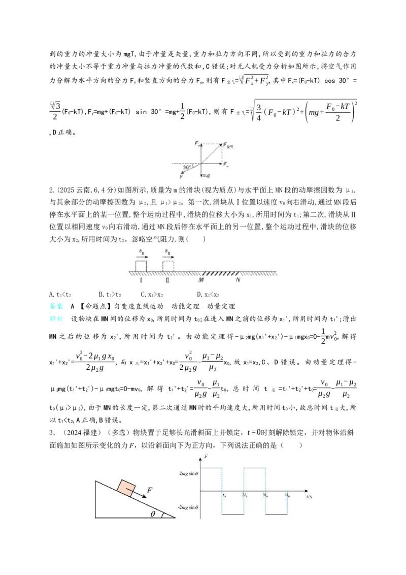 《动量易错辨析（含高考真题）_高考一二三轮复习_物理_2027年高考物理一轮更新中_92027届高考物理一轮复习易错辨析（含高考真题）》第8页预览