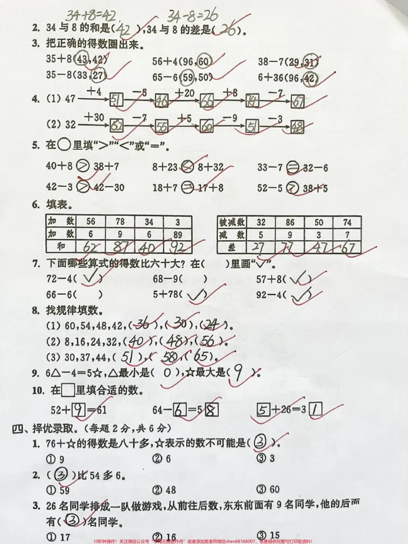 《一年级下册《进位退位》专项练习期末复习重点，有空白版司打印,学过的宝贝打印出来练一练，及时查漏补缺#一年级数学#进位加法#两位数加法#一年级数学下册#期末复习》第2页预览