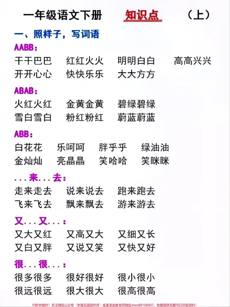 《一年级语文知识点总结。#关注我持续更新小学知识#词语积累#小学语文#一年级语文#小学语文知识点@qunju888.com小助手@qunju888.com热点宝@qunju888.com创作者中心@qunju888.com来客官方助推官》第1页预览