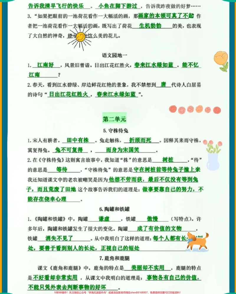 《三年级下册语文1-4单元按课文内容填空练习归纳#每天学习一点点#教育#知识点总结#小学语文#小学数学》第2页预览