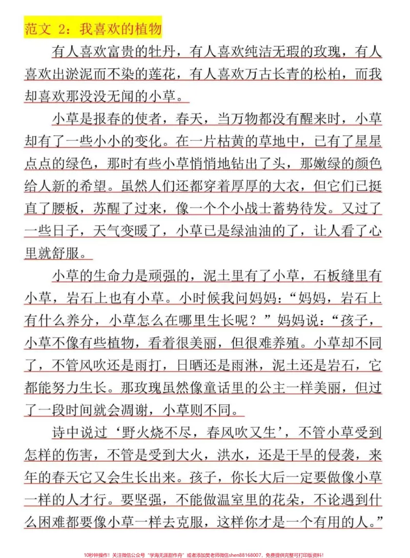 《三年级语文下册第一单元习作。我的植物朋友范文,家长替孩子收藏打印,让孩子多读读增加语感#三年级#三年级作文#三年级作文范文#小学作文#小学生作文》第2页预览