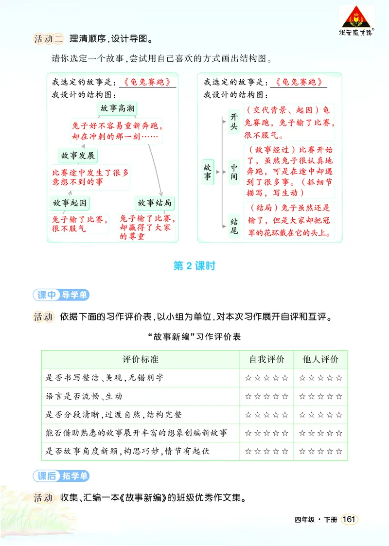 《习作：故事新编学习单（教用）_26春小学语数英道科各版本《课件+教案》_26春1-6年级下册语文教案课件_语文《状元大课堂课件+教案》26春_4年级语文《状元大课堂课件+教案》26春_学习单》第2页预览