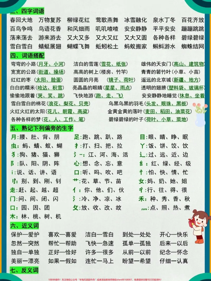《一年级语文下册全册复习资料汇总来啦！不必借光而行，你我亦是星辰加油少年！#关注我持续更新小学知识#知识点总结#一年级重点知识归纳#小学语文知识点#小学语文@qunju888.com小助手@qunju888.com热点@qunju888.com创作者中心》第2页预览