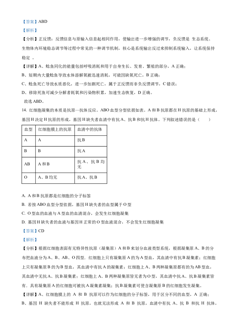 《2025高考湖南卷生物真题（解析版）(1)_高考一二三轮复习_生物_2027年高考生物专项_2008年-2026年生物高考真题-G427_2025年高考_2025年高考湖南卷生物高考真题解析（参考版）》第10页预览