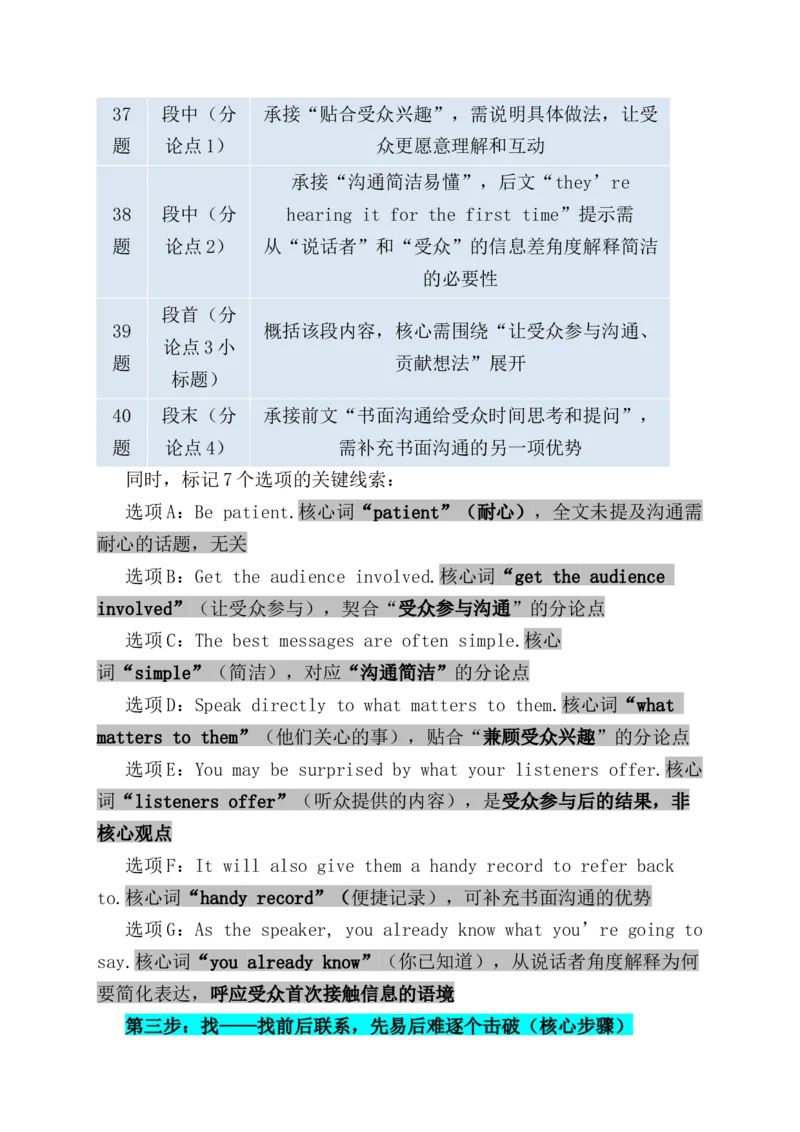 《七选五真题实操精讲5：用“四步法”+“先易后难”_高考一二三轮复习_英语_2026年-英语高考专项复习_432026年英语高考精讲近五年高考英语七选五及考情分析》第4页预览