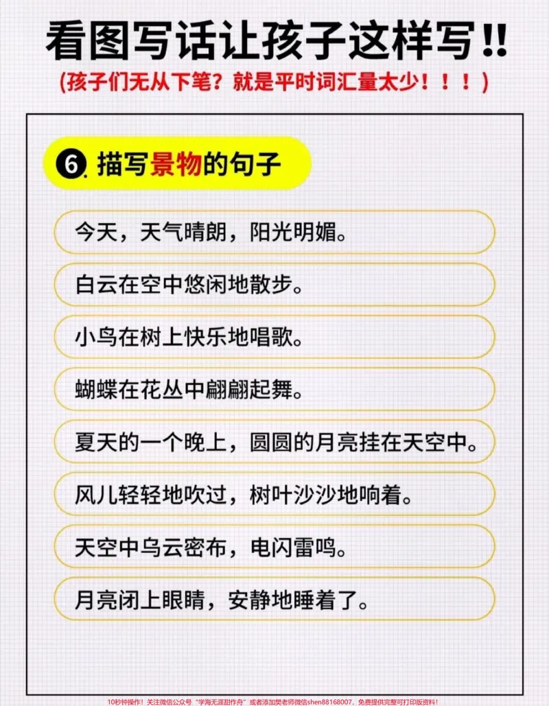 《看图写话词量汇总。小学语文看图写话词量汇总#看图写话#小学语文#家长收藏孩子受益#看图写话范文#一年级看图写话技巧》第3页预览
