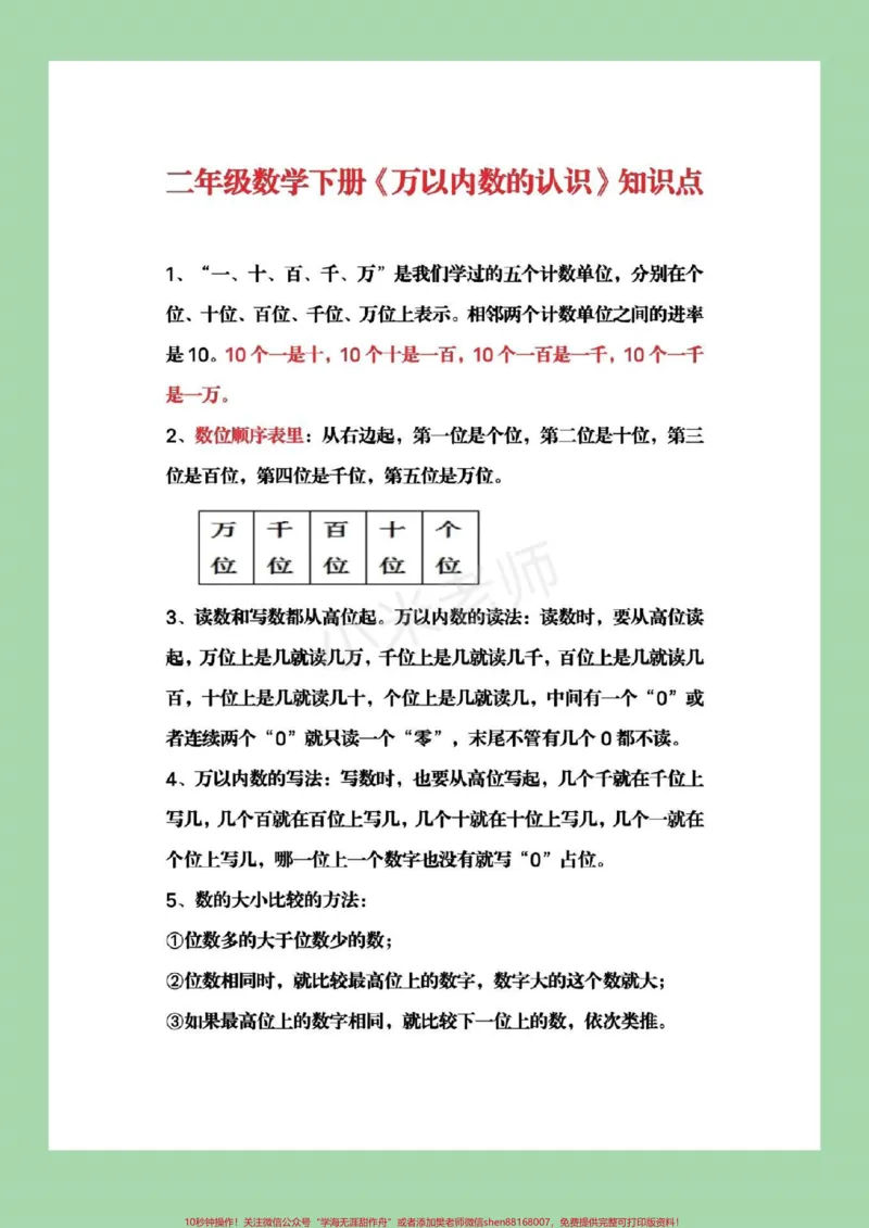 《#qunju888.com小助手#必考考点#二年级下册数学全是重点家长们为孩子保存起来练习吧》第2页预览