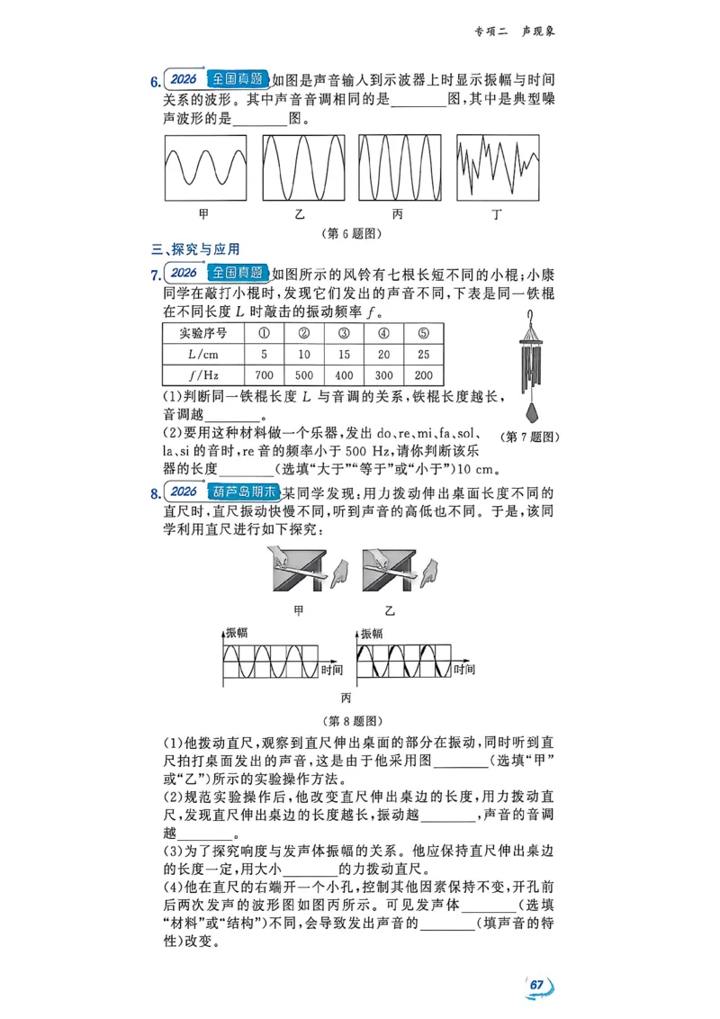 《八上物理-专项题-A4_2026秋初中教辅合集_2027《点石成金•金牌真题汇编》8上物理（人教）》第9页预览