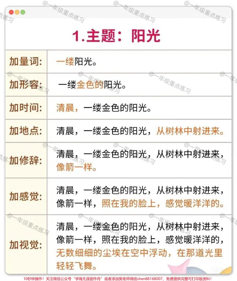 《一年级语文下册扩句。#一年级语文下册#知识分享#扩句法写作文#扩句法#学习资料分享》第2页预览