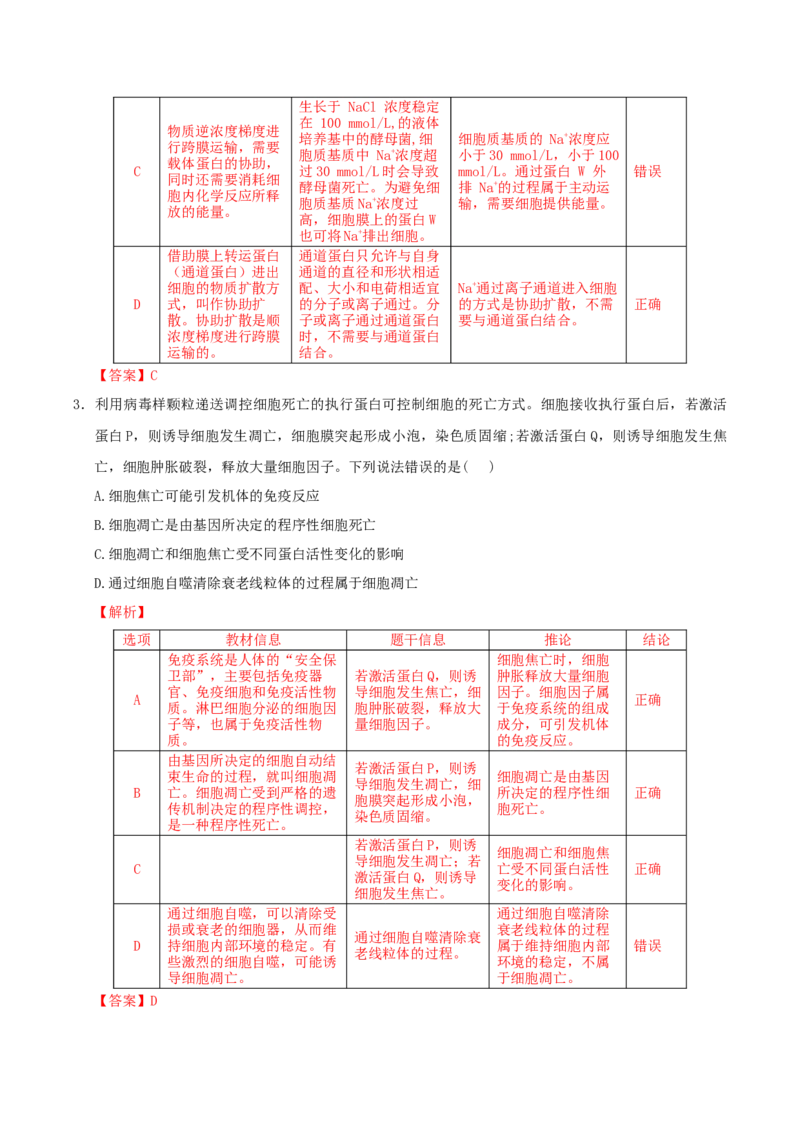 《2025年高考生物真题完全解读（山东卷）_高考一二三轮复习_生物_2026年-生物高考专项复习_2025年高考生物真题完全解读-G338》第10页预览