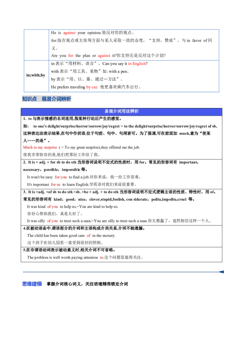 《第09讲介词和介词短语（讲义）（学生版）_高考一二三轮复习_英语_2026年_2026年高考英语一轮复习讲义+练习+课件（新教材新高考）-G55_2026版_第二部分语法》第8页预览