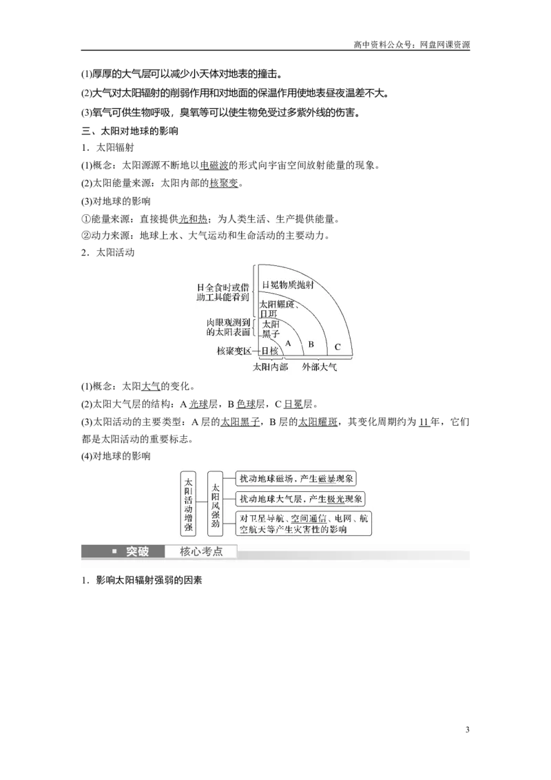 《2024年高考地理一轮复习（新人教版）第1部分　第2章　第1讲　课时4　太阳对地球的影响_初高中资料库_高中资料库（转存避免链接过期失效）_高中地理》第3页预览
