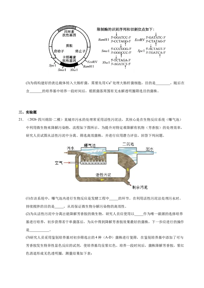 《专题08发酵工程和植物细胞工程（2大考点）（学生版）_高考一二三轮复习_生物_2027年高考生物专项_2026年高考生物二模试题分类汇编（四川专用）-G282_2026版》第10页预览