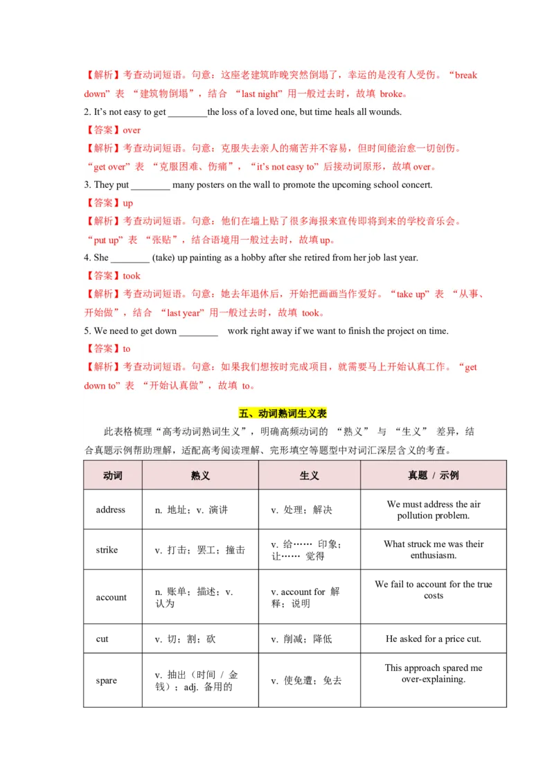 《第20讲动词&动词短语（教师版）_高考一二三轮复习_英语_2026年-英语高考专项复习_292026届高考英语核心语法重难点专项突破（全国通用）》第10页预览