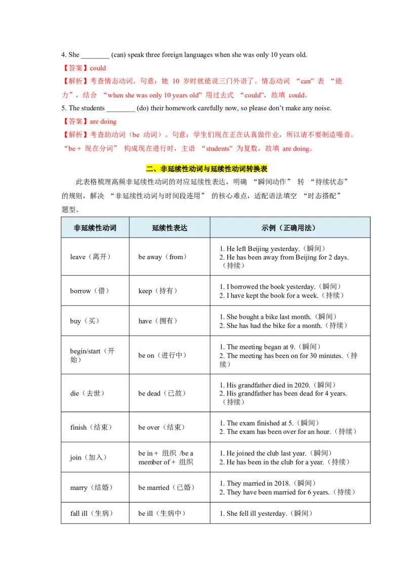 《第20讲动词&动词短语（教师版）_高考一二三轮复习_英语_2026年-英语高考专项复习_292026届高考英语核心语法重难点专项突破（全国通用）》第4页预览