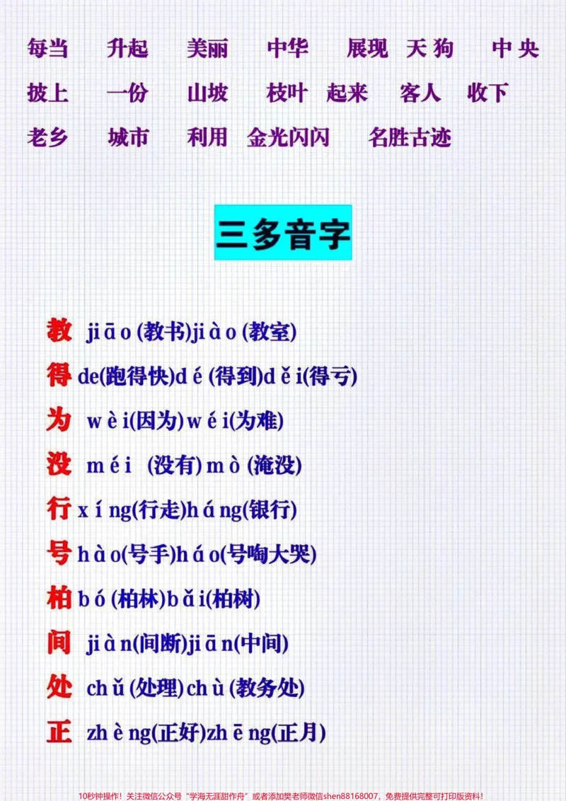 《二年级上册语文期中复习指导知识点归纳总结#小学语文资料分享#知识点总结#学习#二年级语文#小学必考知识大全》第3页预览