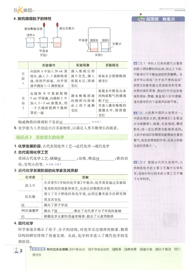 《狂K重点_2026秋初中教辅合集_2026秋必刷题_2027《初中必刷题》9上化学（沪教版）》第6页预览