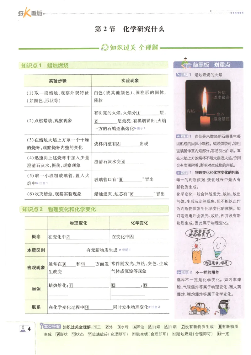 《狂K重点_2026秋初中教辅合集_2026秋必刷题_2027《初中必刷题》9上化学（沪教版）》第8页预览