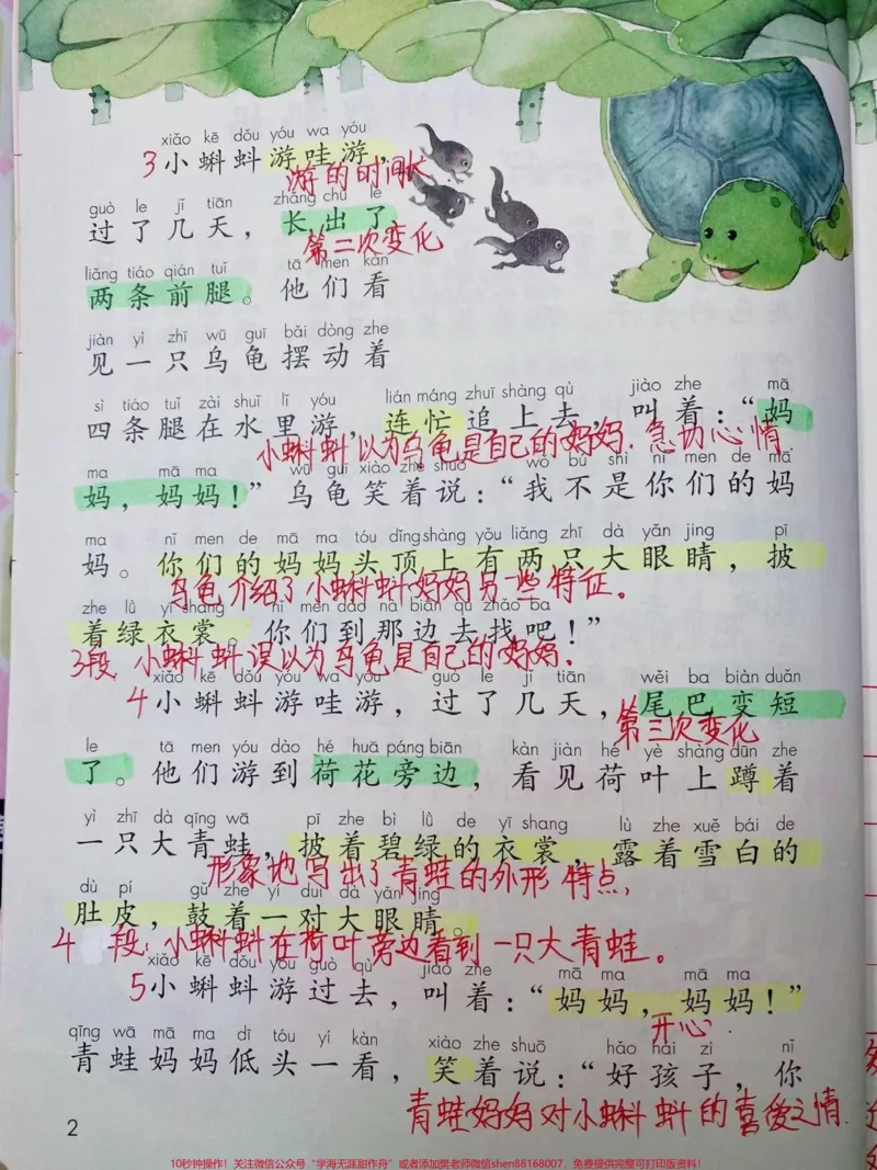 《二年级上册语文《第一单元》详细笔记》第2页预览